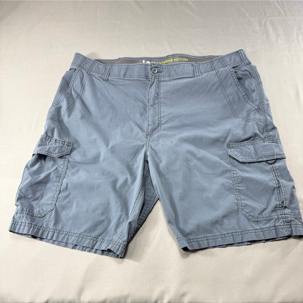 Lee Xtreme Motion Men’s Cargo Shorts Blue Gray Stretch Outdoor Utility  Size 40